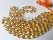 Citrine Faceted Barrel Beads